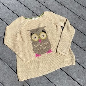 Tan Owl Sweater